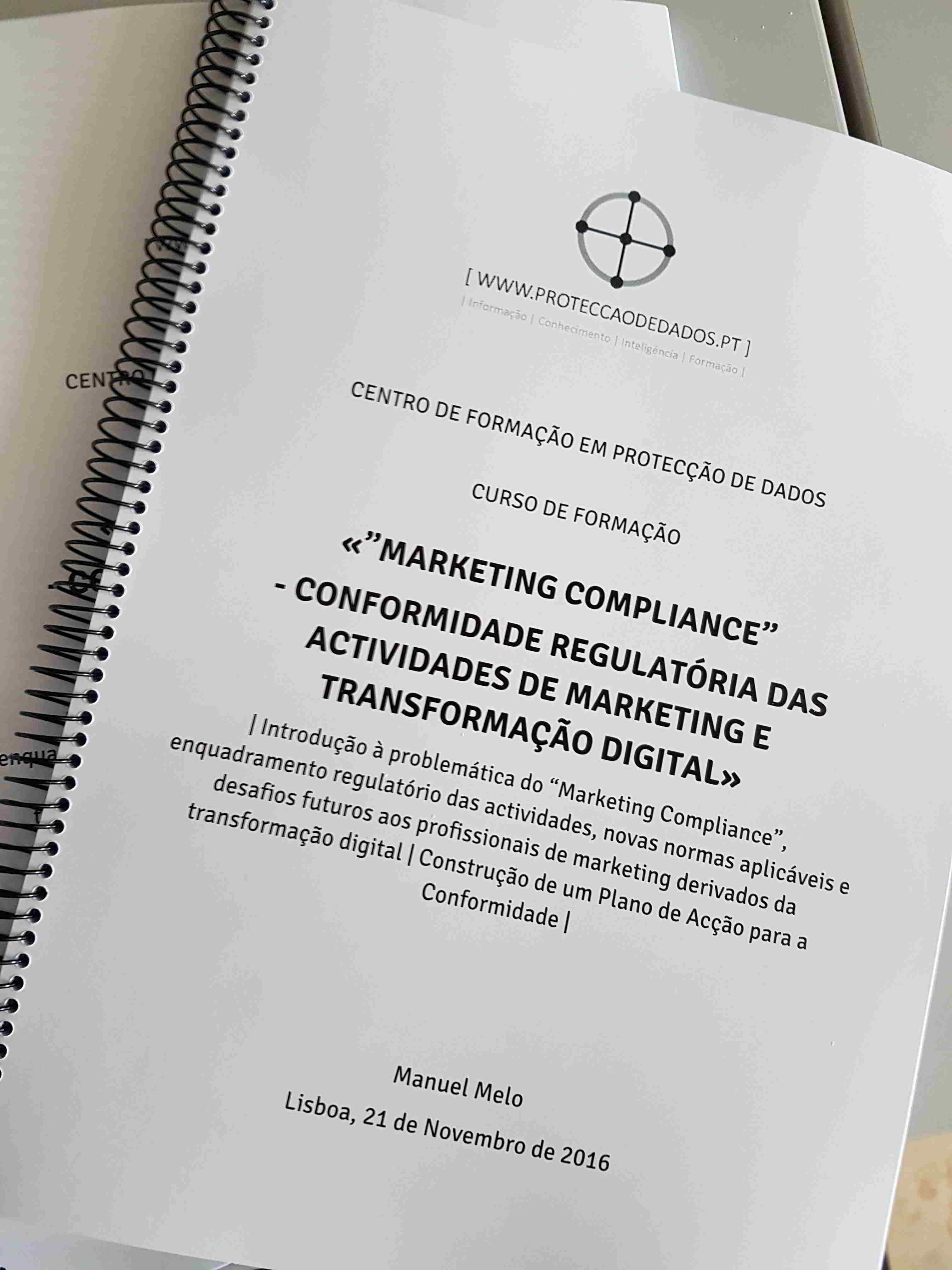 Manual do Curso «”Marketing Compliance” – Conformidade Regulatória das Actividades de Marketing e Transformação Digital»