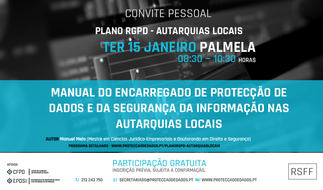 Plano RGPD | Autarquias Locais - Ciclo de Apresentações - Faro Plano RGPD | Autarquias Locais - Ciclo de Apresentações - Faro